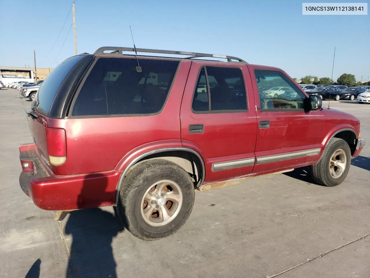 2001 Chevrolet Blazer VIN: 1GNCS13W112138141 Lot: 72337024