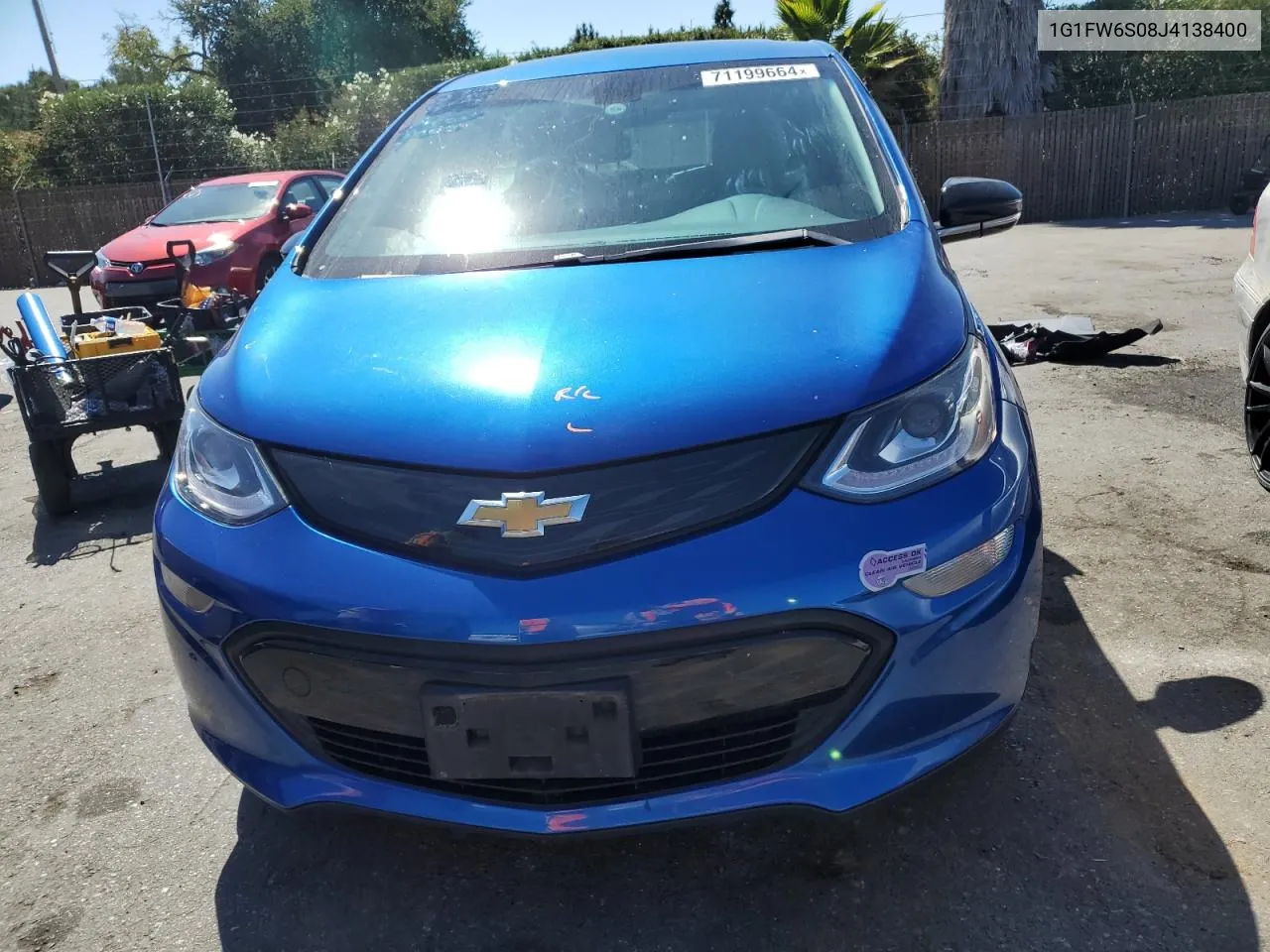 2018 Chevrolet Bolt Ev Lt VIN: 1G1FW6S08J4138400 Lot: 71199664