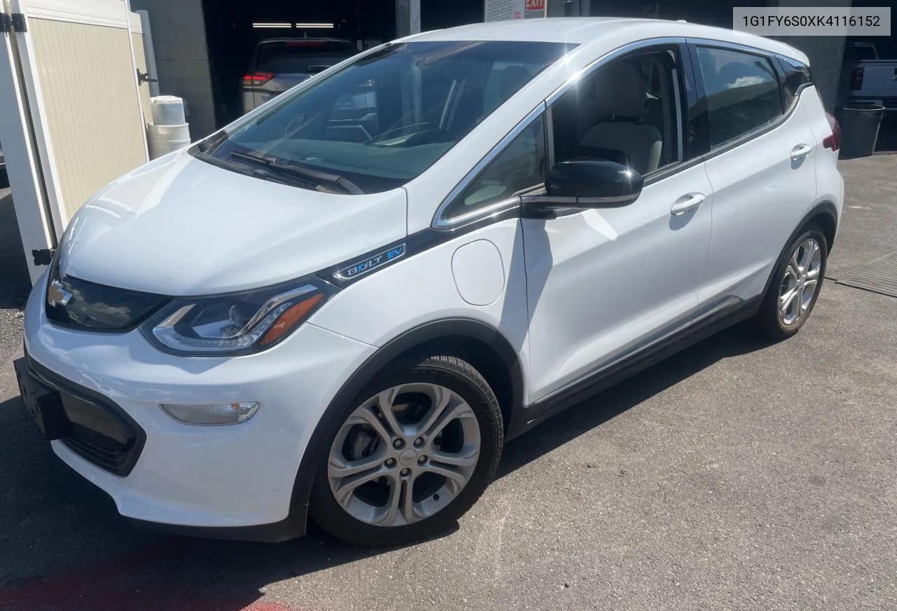 2019 Chevrolet Bolt Ev Lt VIN: 1G1FY6S0XK4116152 Lot: 71631354