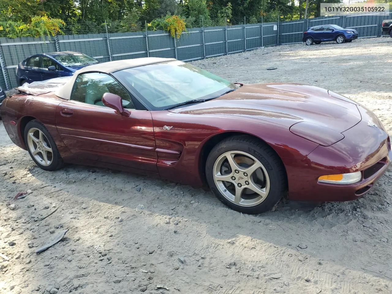 1G1YY32G035105922 2003 Chevrolet Corvette