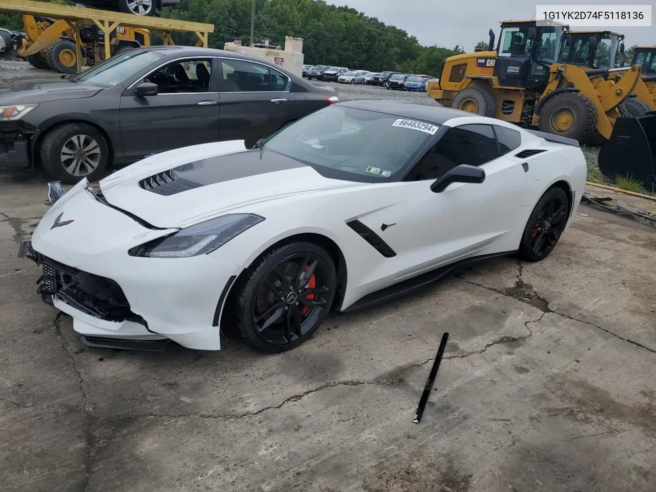 1G1YK2D74F5118136 2015 Chevrolet Corvette Stingray Z51 2Lt