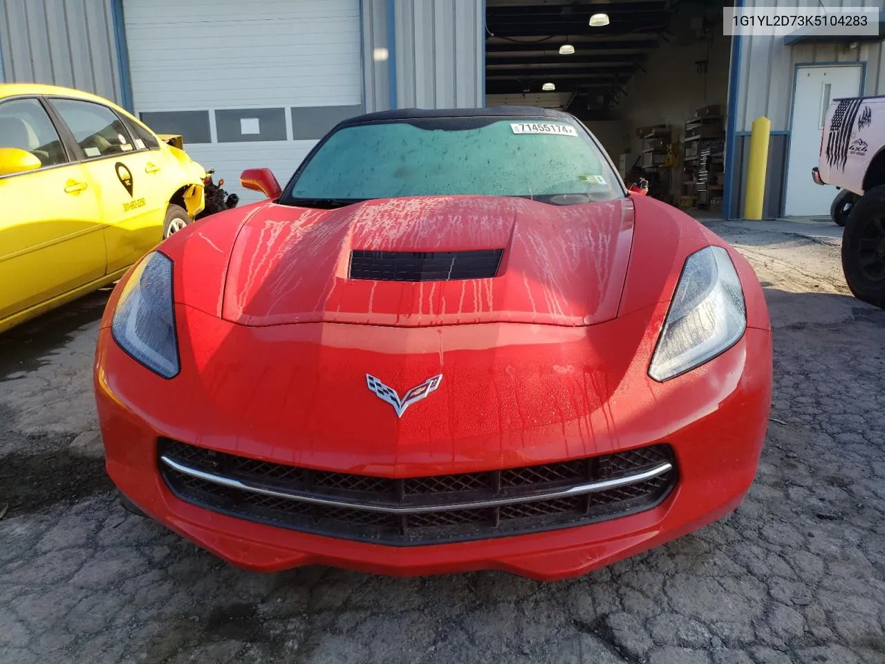 2019 Chevrolet Corvette Stingray Z51 3Lt VIN: 1G1YL2D73K5104283 Lot: 71455174