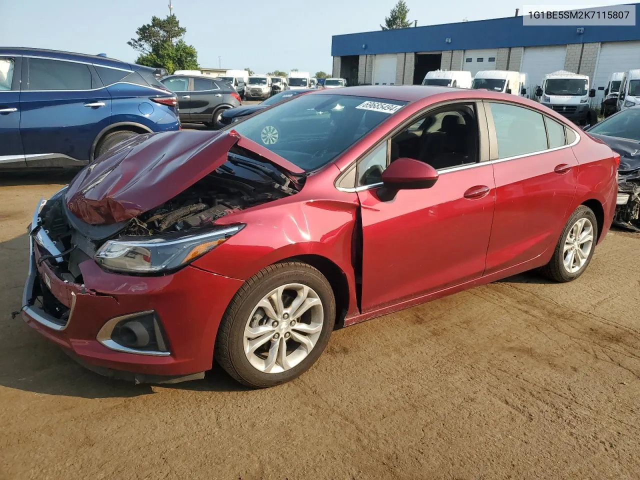 2019 Chevrolet Cruze Lt VIN: 1G1BE5SM2K7115807 Lot: 69685494