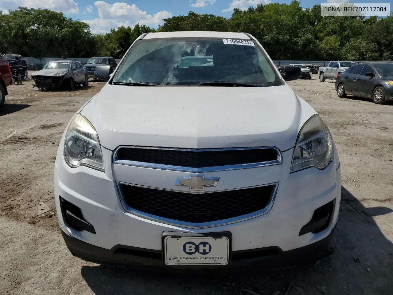 2013 Chevrolet Equinox Ls VIN: 1GNALBEK7DZ117004 Lot: 71094834