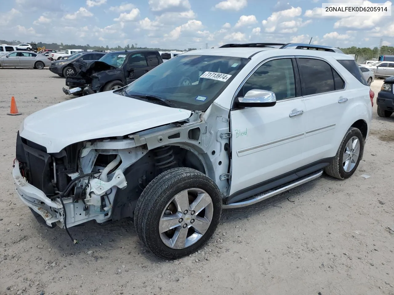 2013 Chevrolet Equinox Ltz VIN: 2GNALFEK0D6205914 Lot: 71713974