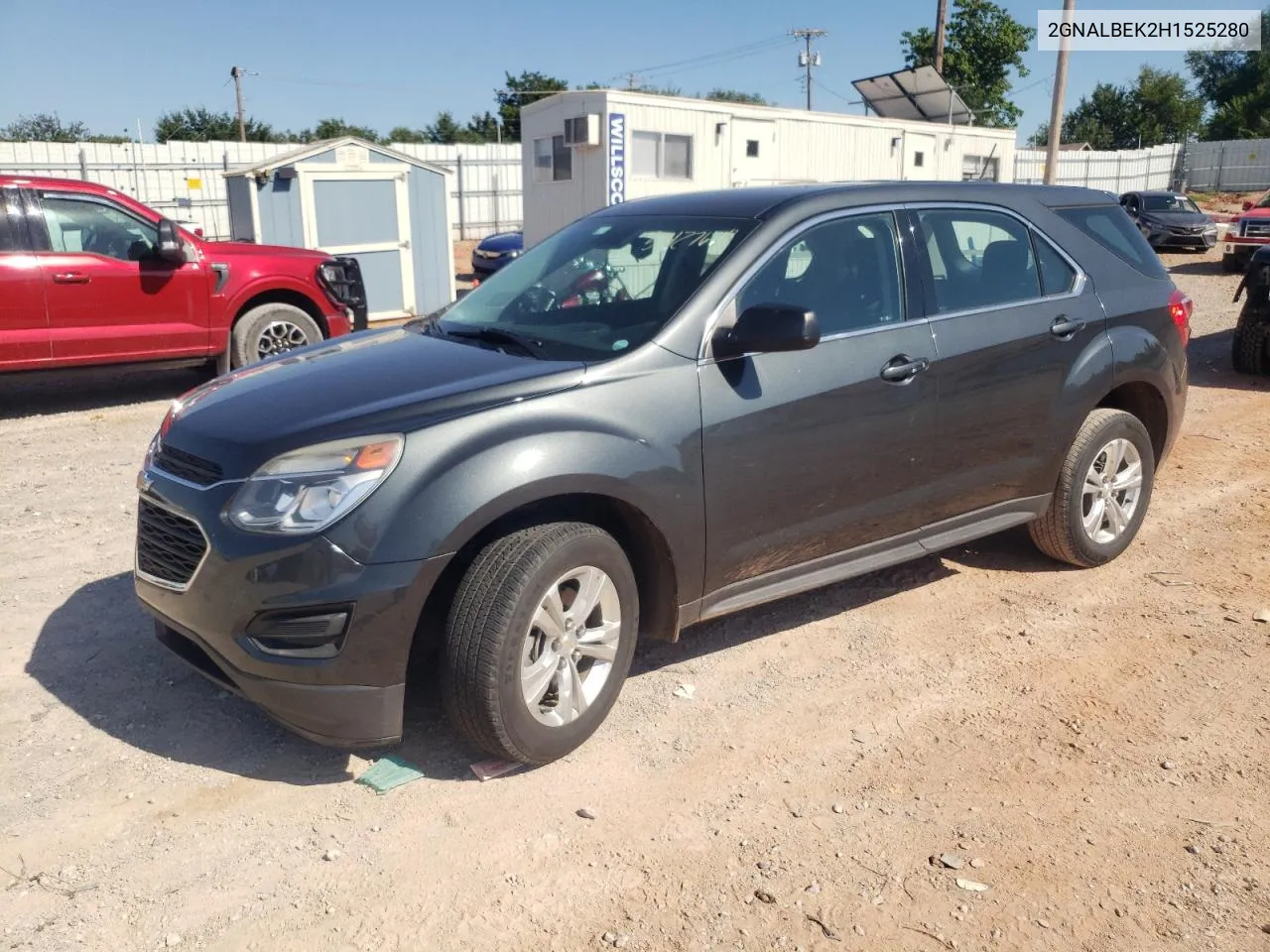 2017 Chevrolet Equinox Ls VIN: 2GNALBEK2H1525280 Lot: 58127674