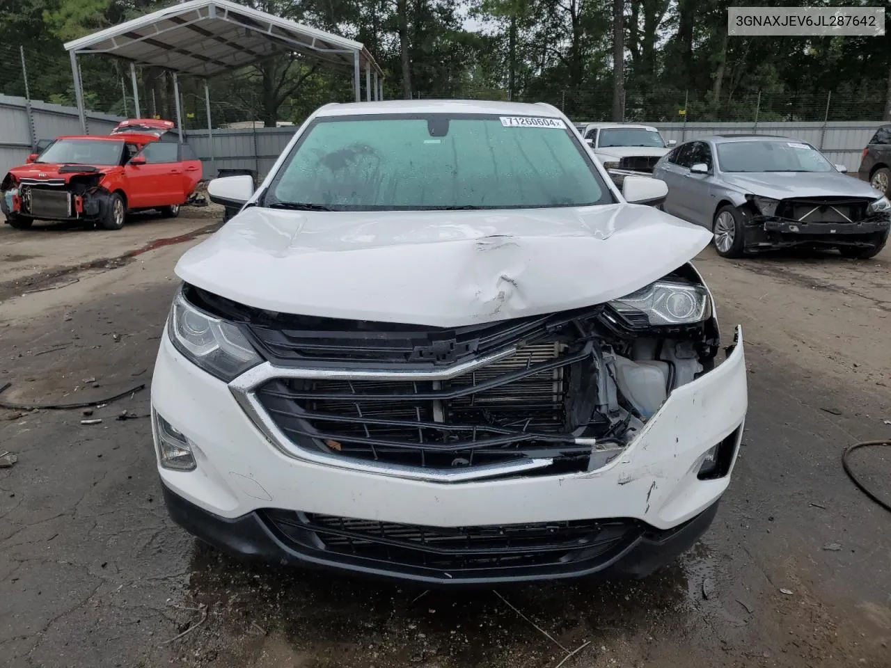 2018 Chevrolet Equinox Lt VIN: 3GNAXJEV6JL287642 Lot: 71260604