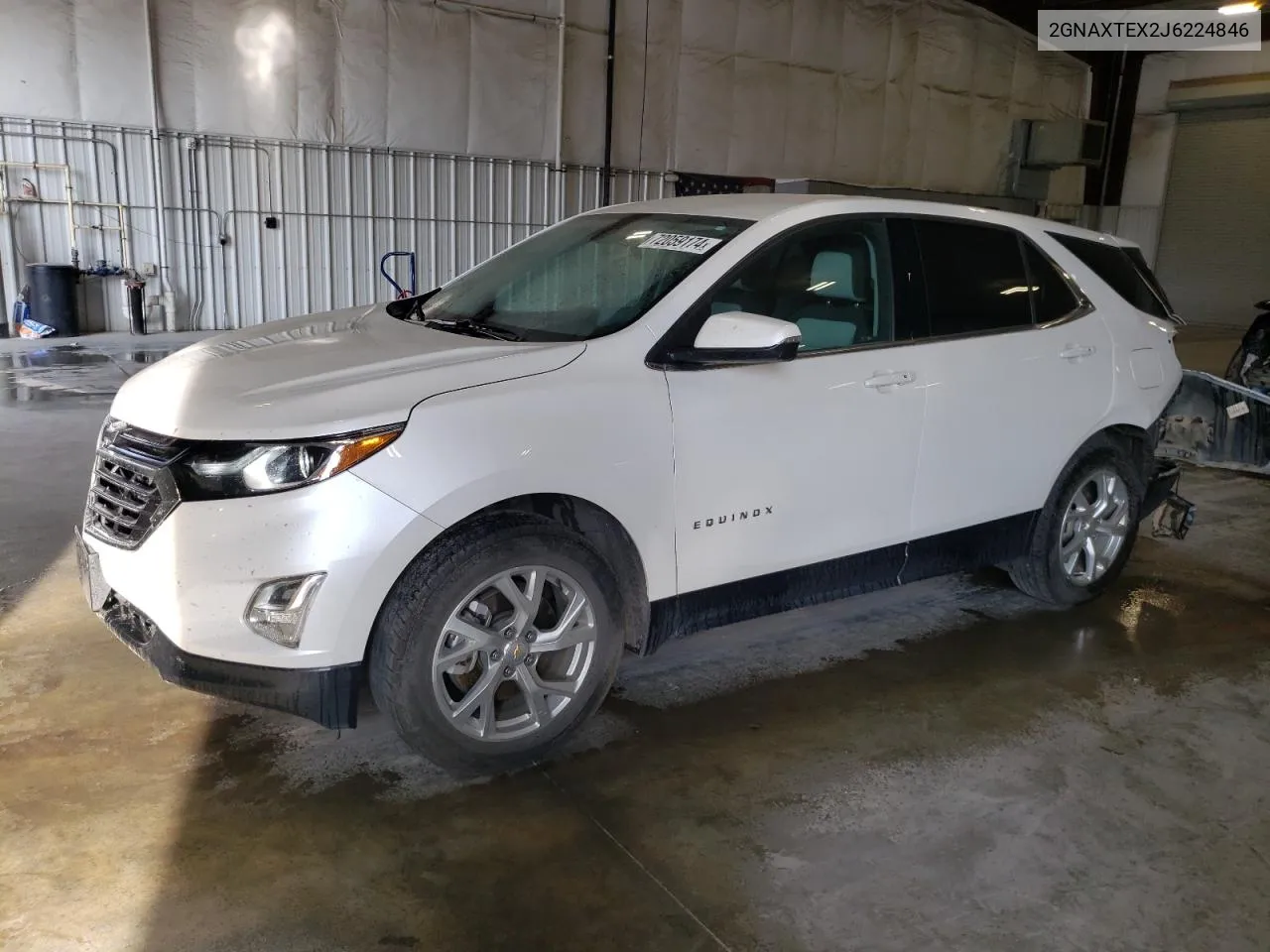 2018 Chevrolet Equinox Lt VIN: 2GNAXTEX2J6224846 Lot: 72059174