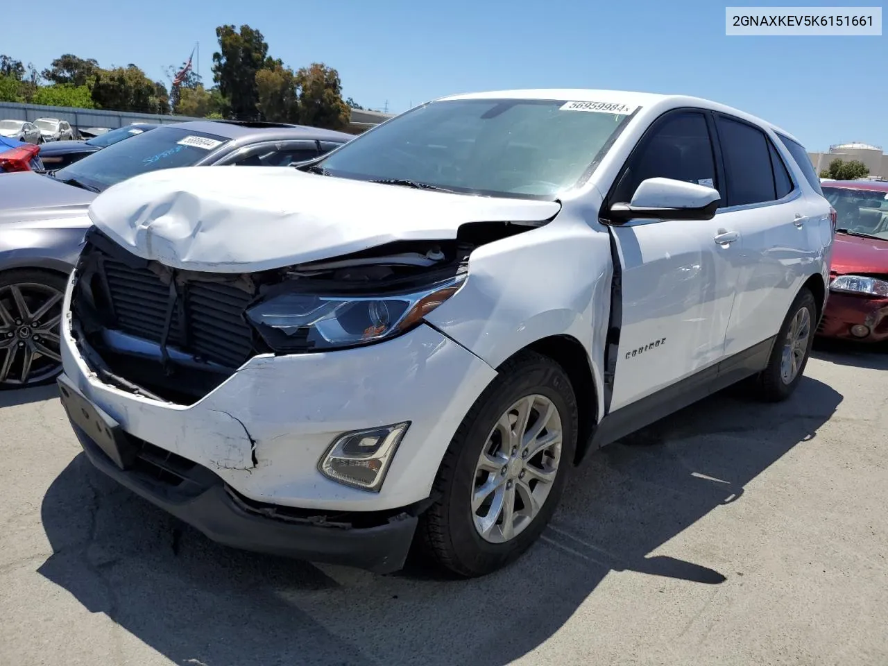 2019 Chevrolet Equinox Lt VIN: 2GNAXKEV5K6151661 Lot: 56959984