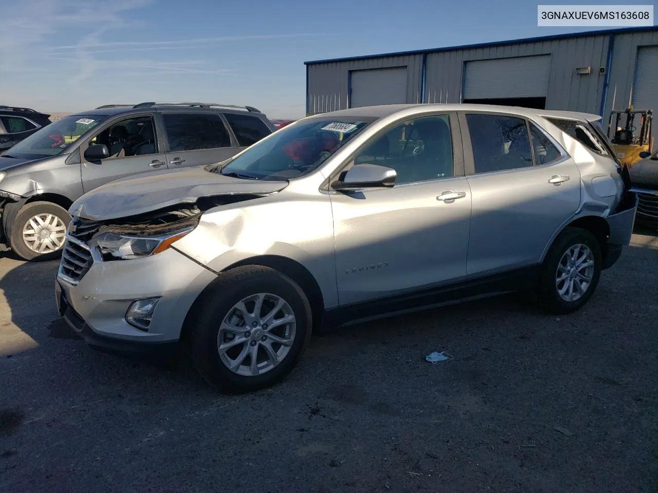 2021 Chevrolet Equinox Lt VIN: 3GNAXUEV6MS163608 Lot: 70685684