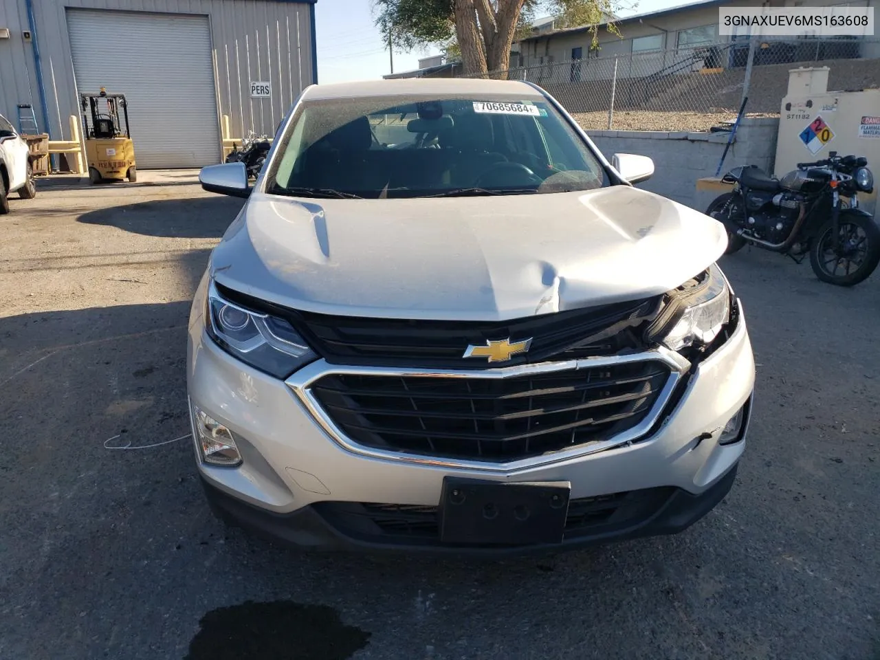 2021 Chevrolet Equinox Lt VIN: 3GNAXUEV6MS163608 Lot: 70685684