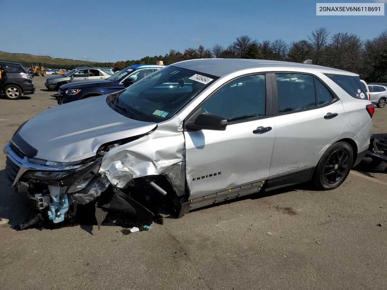 2022 Chevrolet Equinox Ls VIN: 2GNAX5EV6N6118691 Lot: 71406464