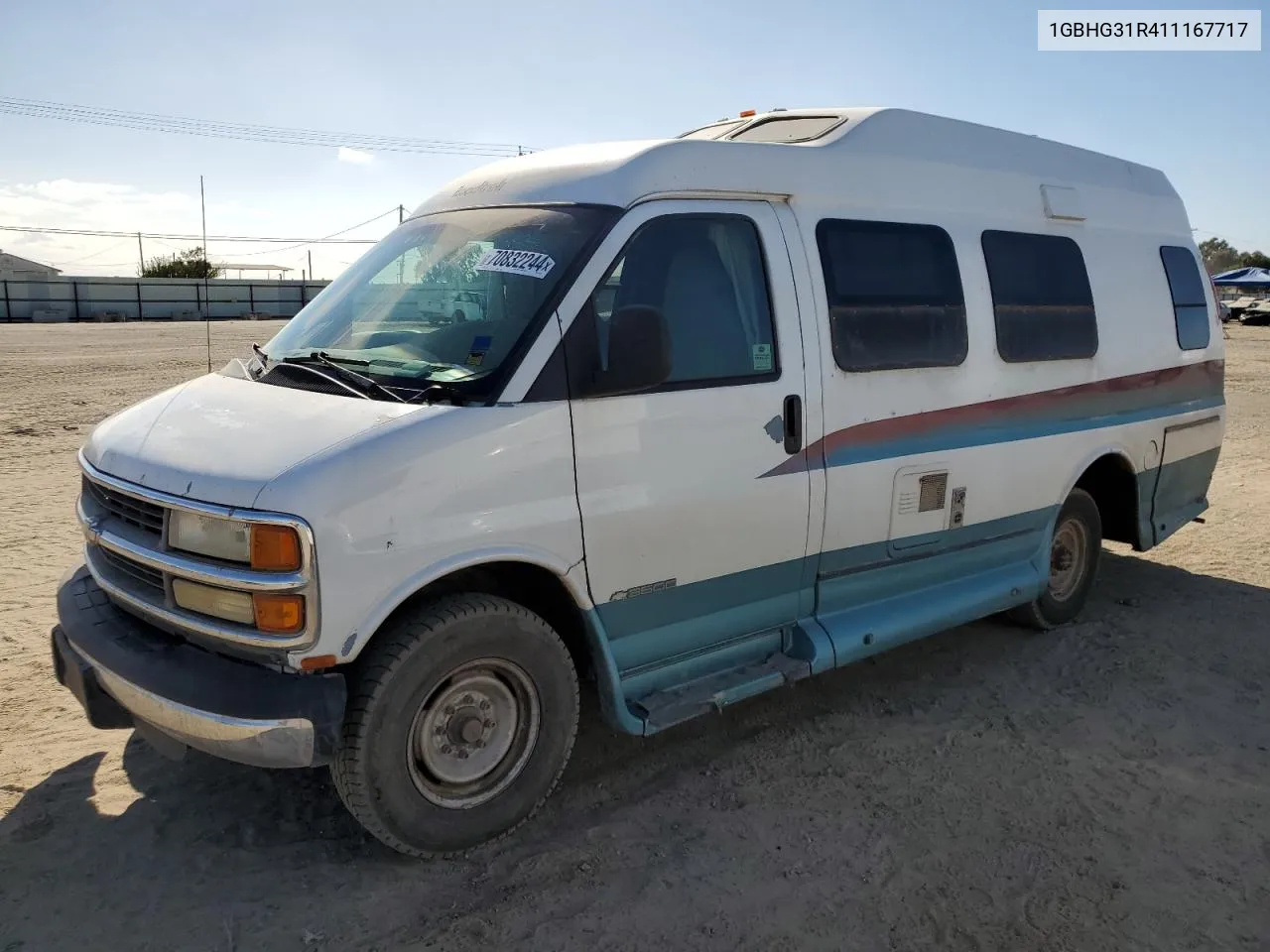 2001 Chevrolet Express Cutaway G3500 VIN: 1GBHG31R411167717 Lot: 70832244