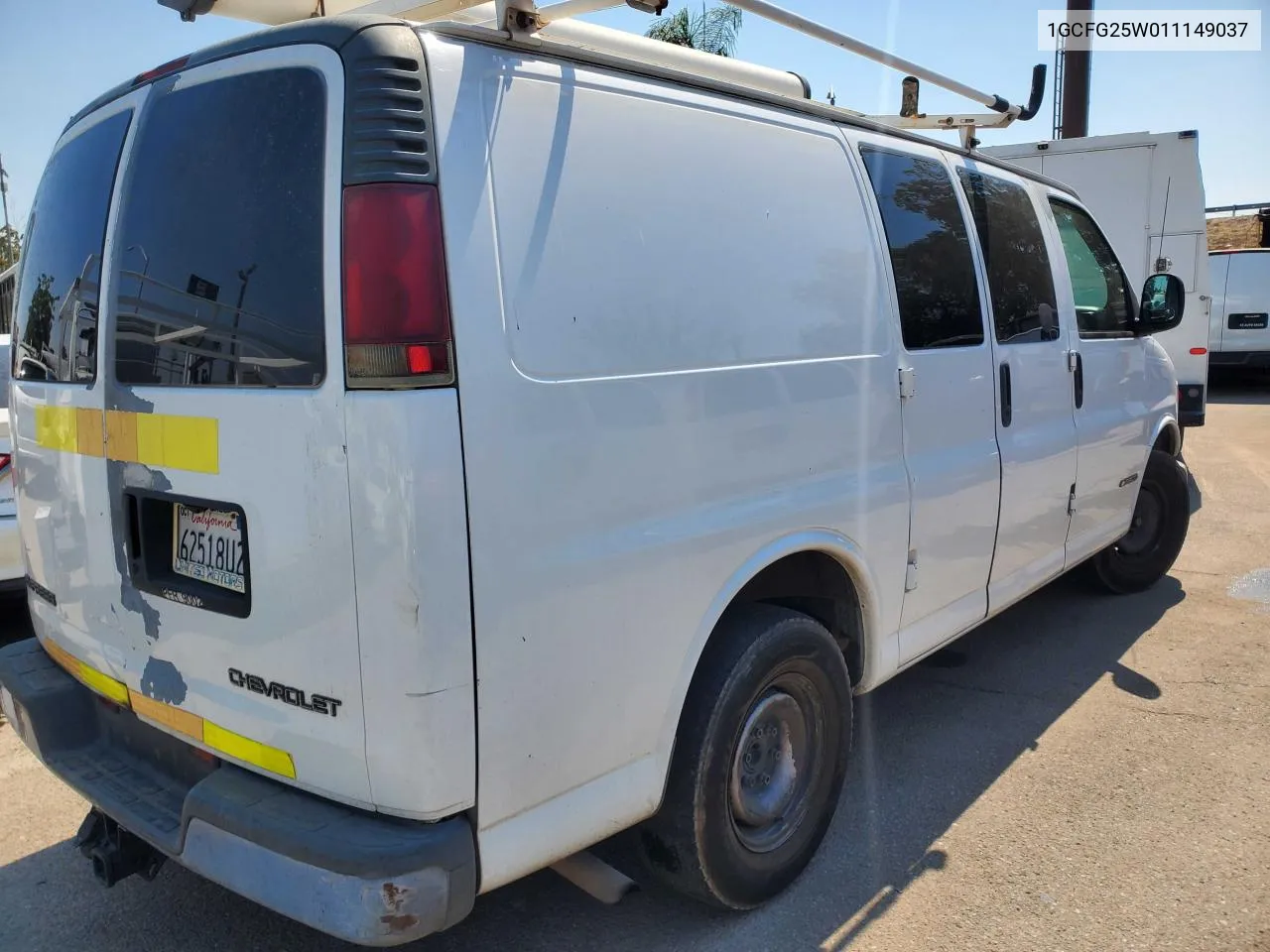 2001 Chevrolet Express G2500 VIN: 1GCFG25W011149037 Lot: 71613664