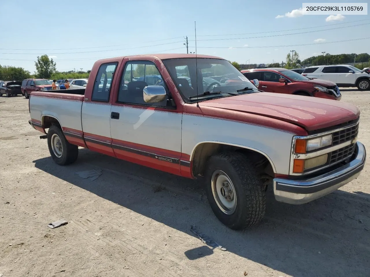 1990 Chevrolet Gmt-400 C2500 VIN: 2GCFC29K3L1105769 Lot: 70016924