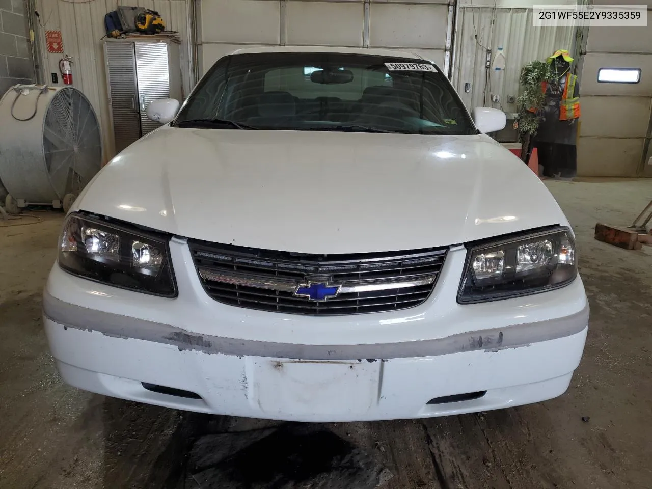 2000 Chevrolet Impala VIN: 2G1WF55E2Y9335359 Lot: 62438563