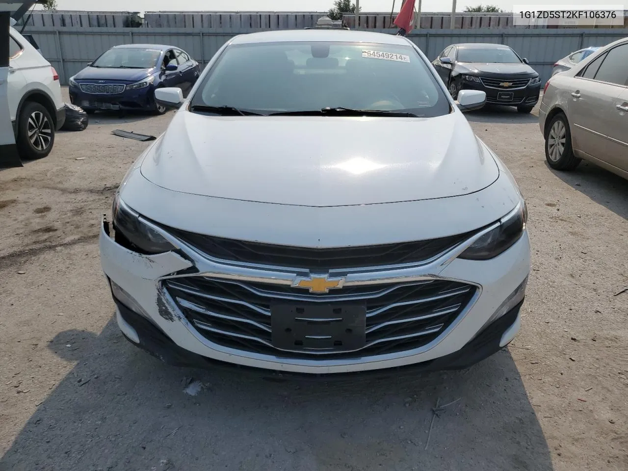 2019 Chevrolet Malibu Lt VIN: 1G1ZD5ST2KF106376 Lot: 64549214