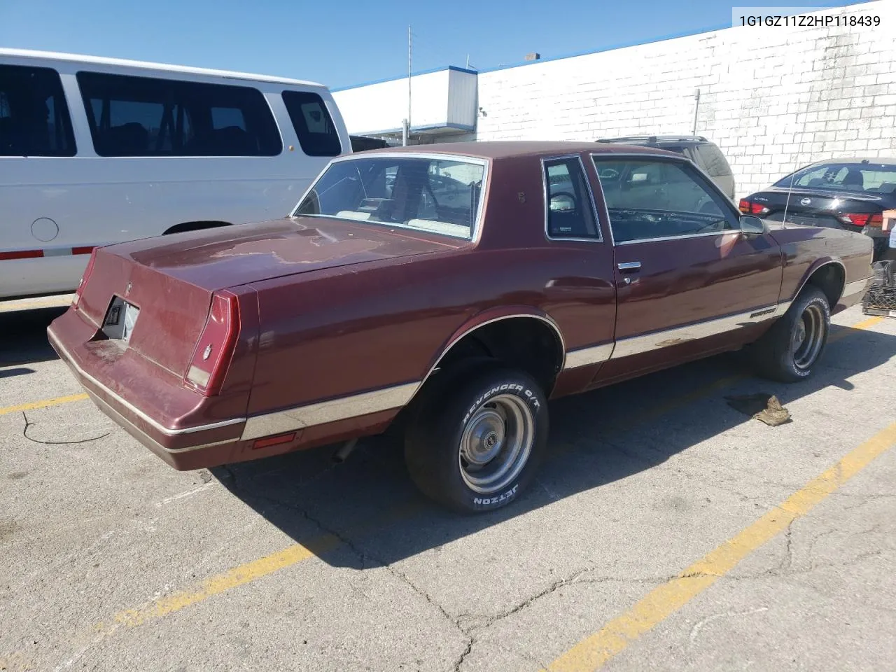 1987 Chevrolet Monte Carlo VIN: 1G1GZ11Z2HP118439 Lot: 57118284