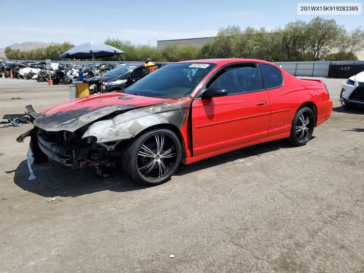 2001 Chevrolet Monte Carlo Ss VIN: 2G1WX15K919282385 Lot: 66359224