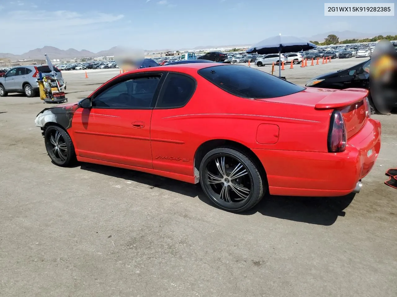 2001 Chevrolet Monte Carlo Ss VIN: 2G1WX15K919282385 Lot: 66359224