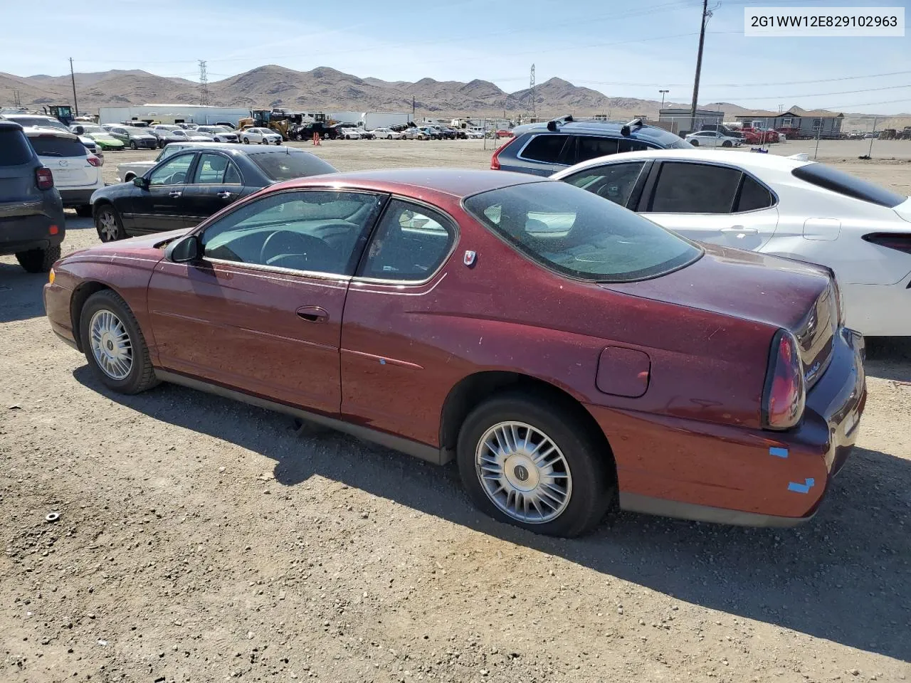 2002 Chevrolet Monte Carlo Ls VIN: 2G1WW12E829102963 Lot: 57699614