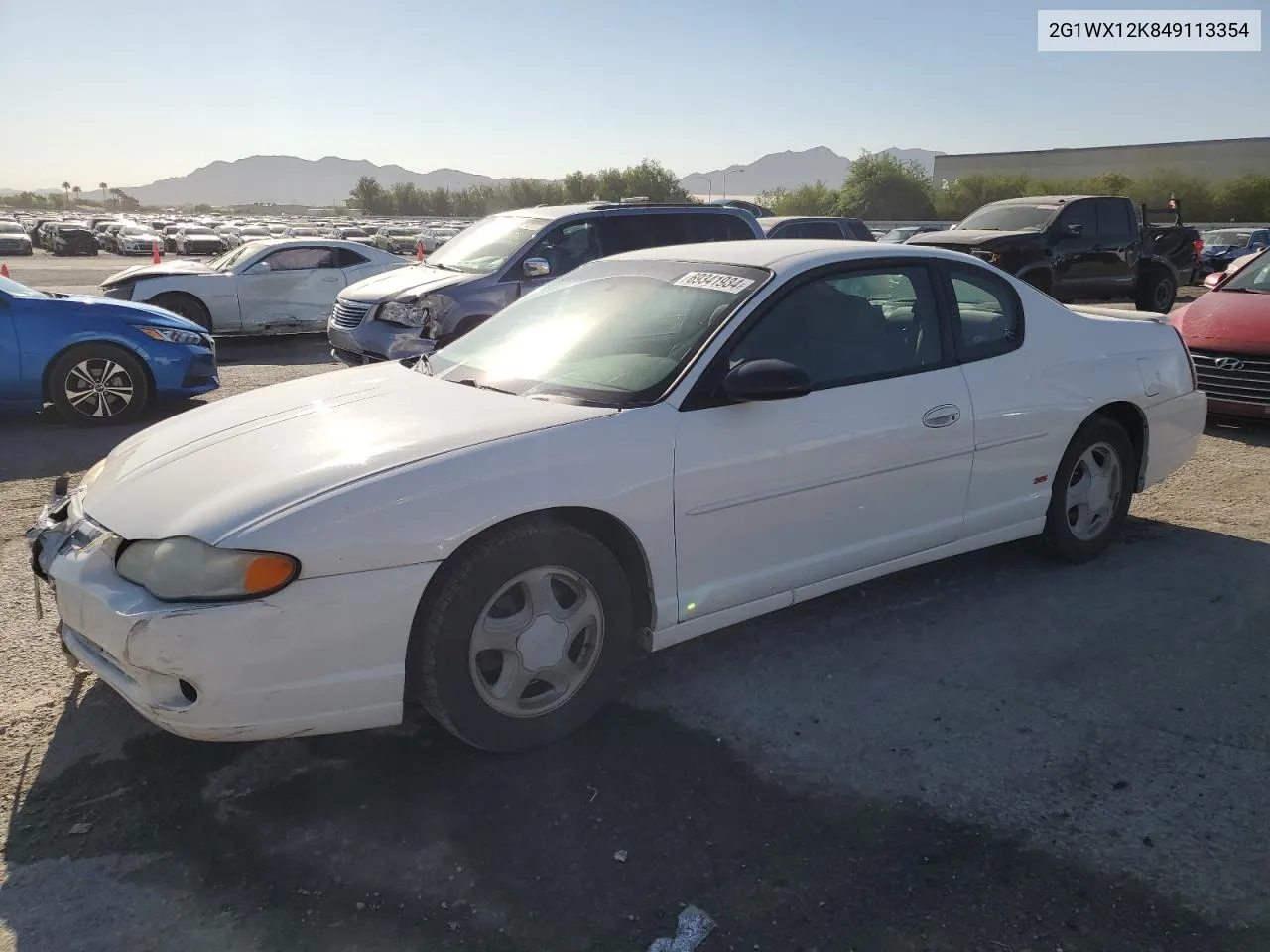 2004 Chevrolet Monte Carlo Ss VIN: 2G1WX12K849113354 Lot: 69341934