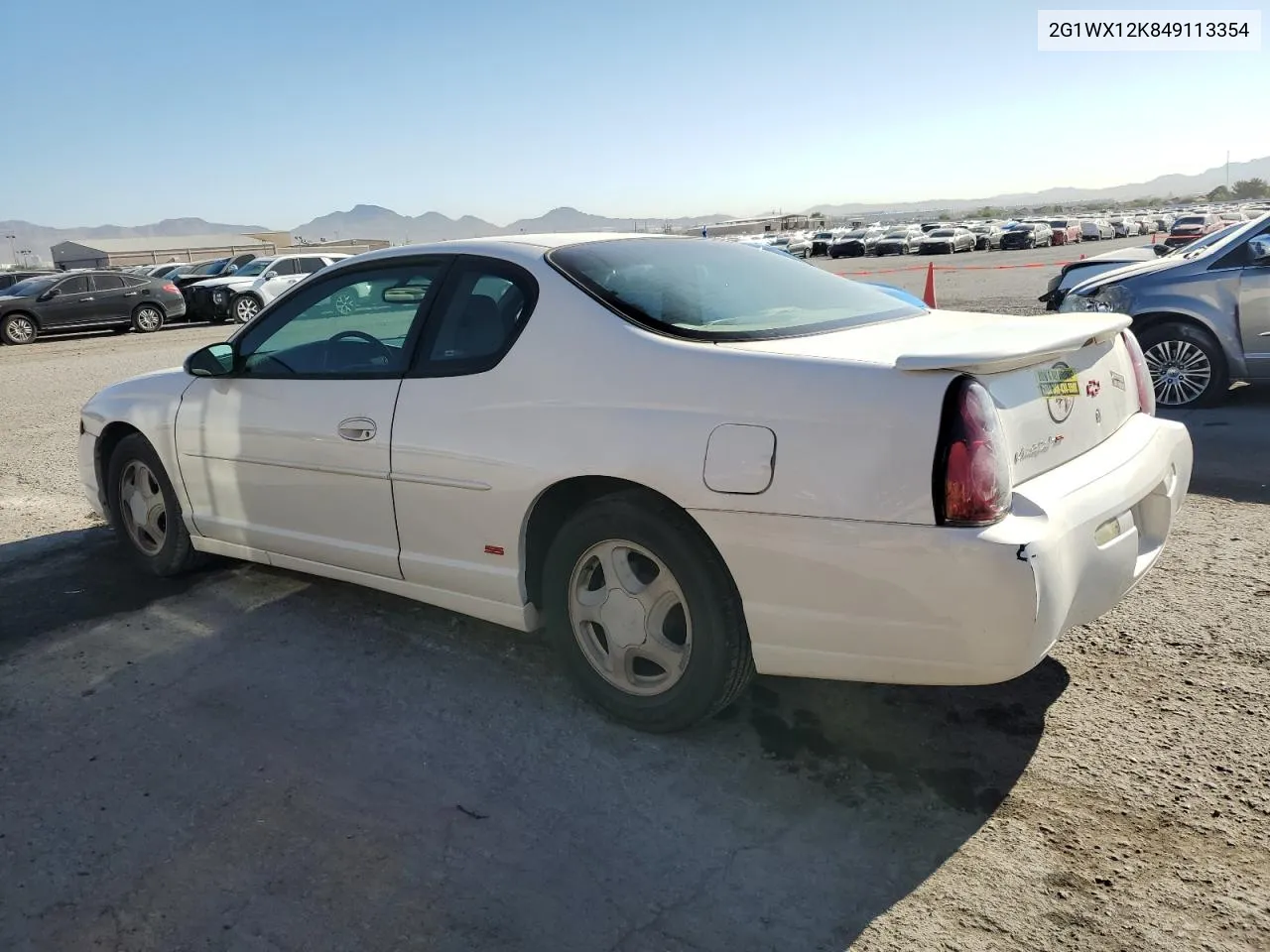 2004 Chevrolet Monte Carlo Ss VIN: 2G1WX12K849113354 Lot: 69341934