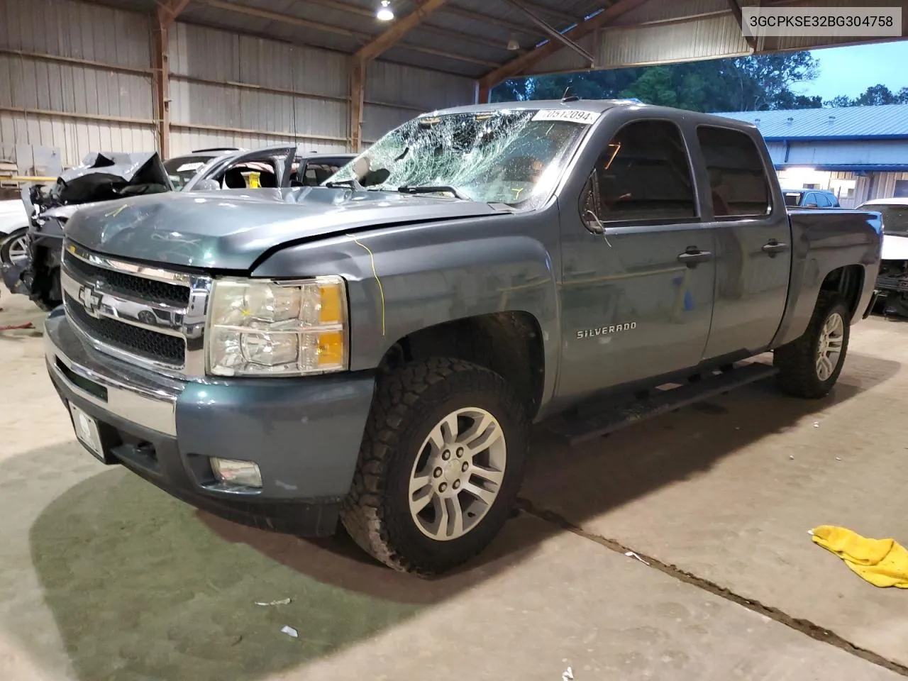 2011 Chevrolet Silverado K1500 Lt VIN: 3GCPKSE32BG304758 Lot: 70512094