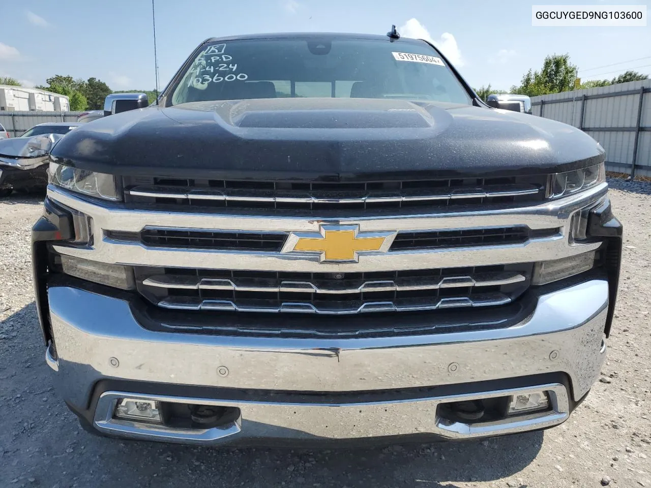 2022 Chevrolet Silverado VIN: GGCUYGED9NG103600 Lot: 51975604