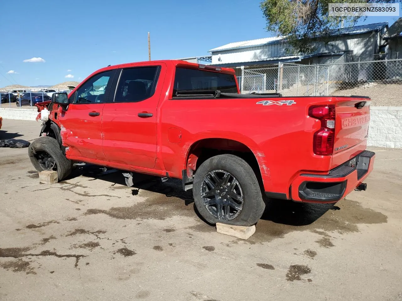 2022 Chevrolet Silverado K1500 Custom VIN: 1GCPDBEK3NZ583093 Lot: 70855034