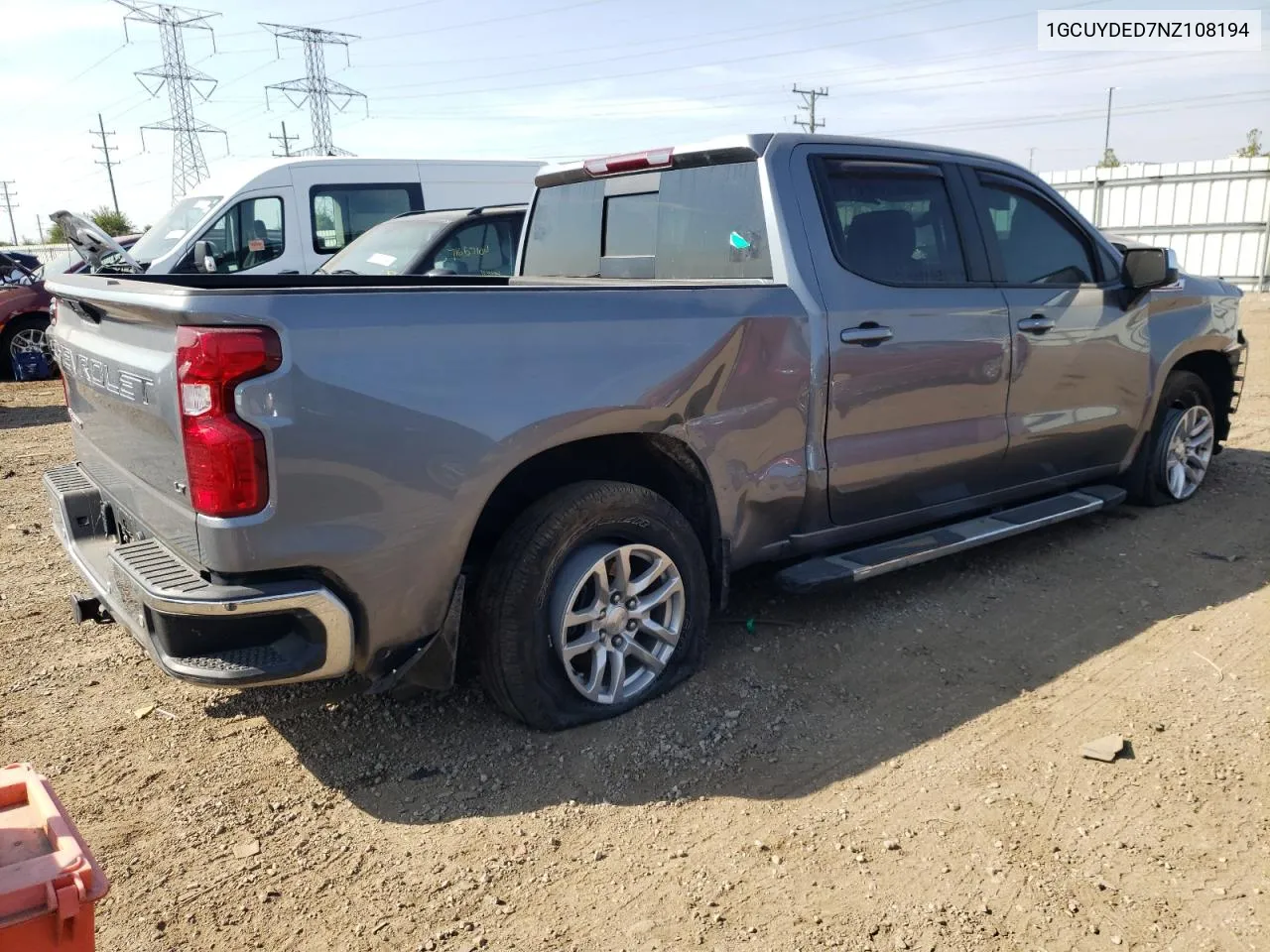 2022 Chevrolet Silverado Ltd K1500 Lt VIN: 1GCUYDED7NZ108194 Lot: 71771064