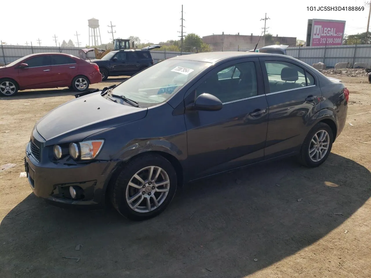 2013 Chevrolet Sonic Lt VIN: 1G1JC5SH3D4188869 Lot: 72087954