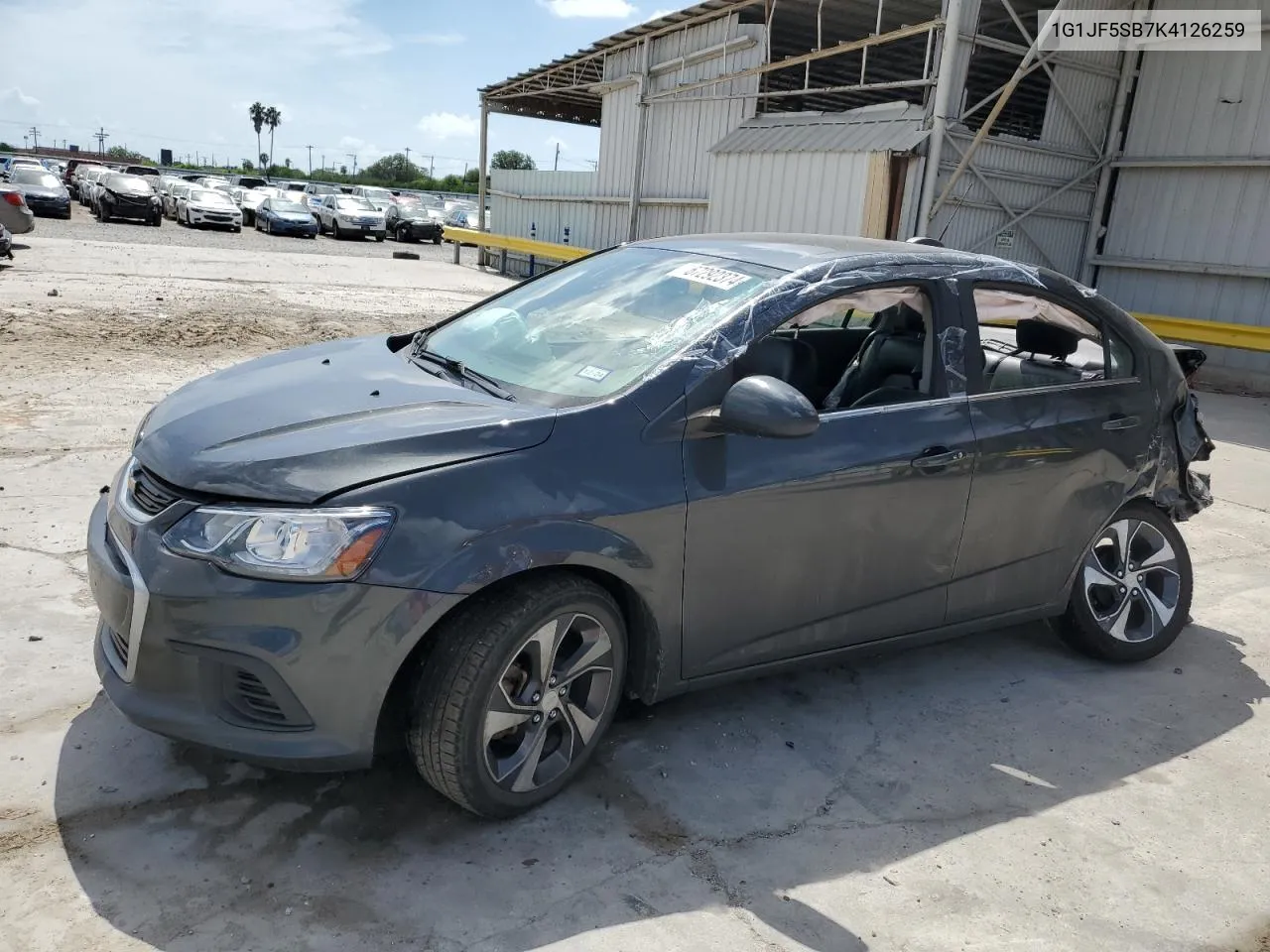 2019 Chevrolet Sonic Premier VIN: 1G1JF5SB7K4126259 Lot: 67292374