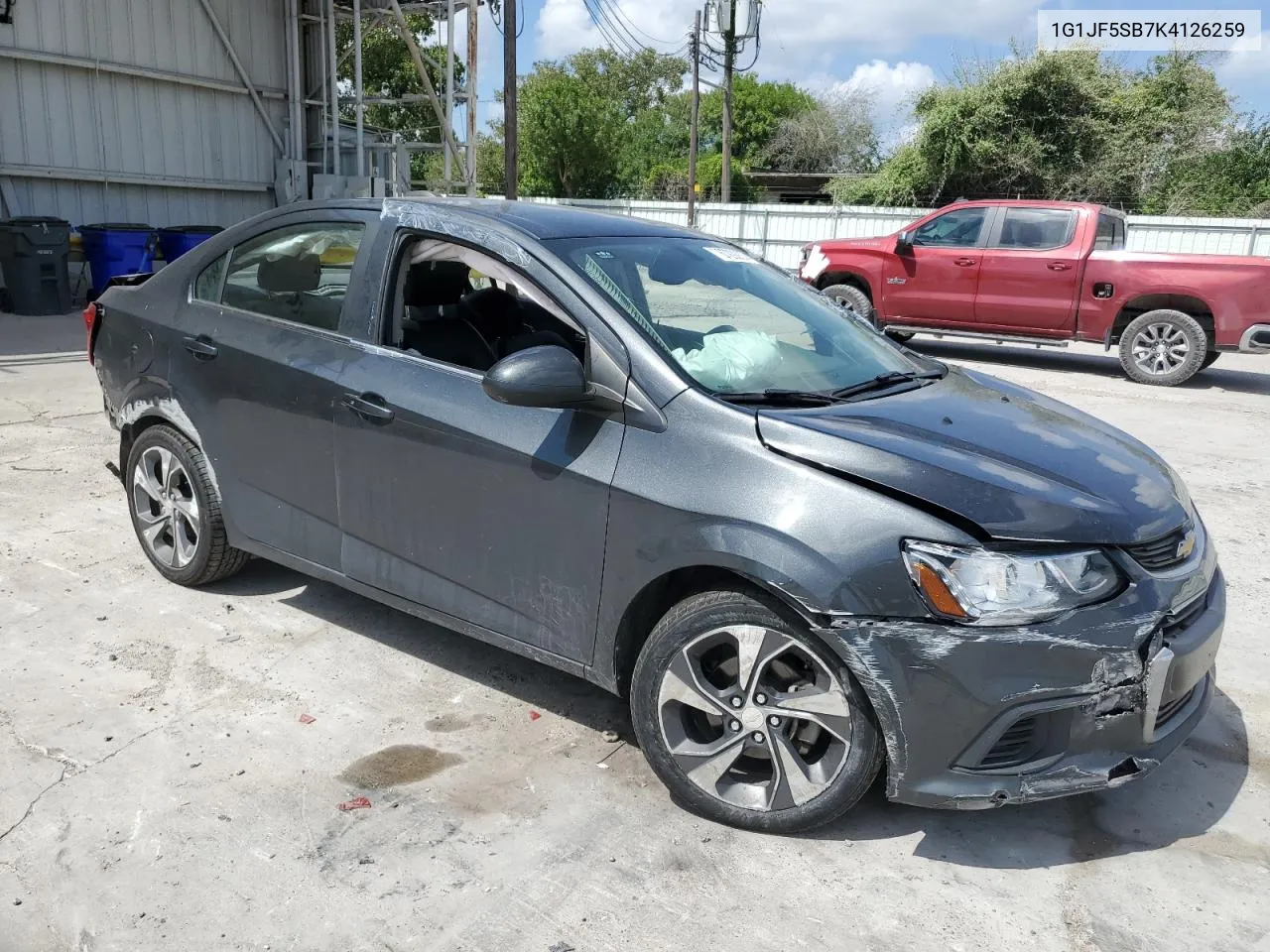 2019 Chevrolet Sonic Premier VIN: 1G1JF5SB7K4126259 Lot: 67292374