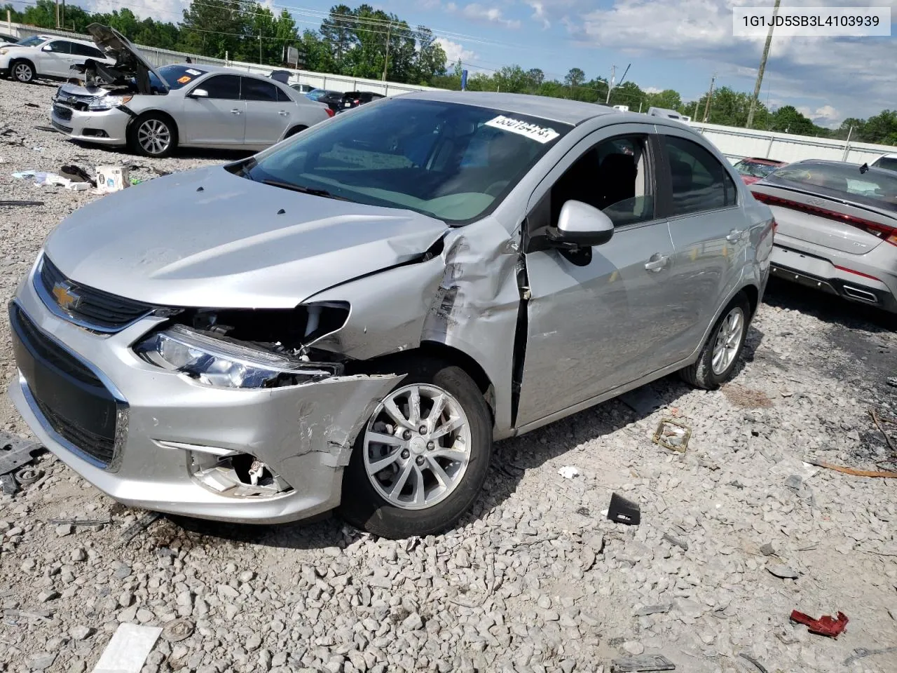 2020 Chevrolet Sonic Lt VIN: 1G1JD5SB3L4103939 Lot: 53019474