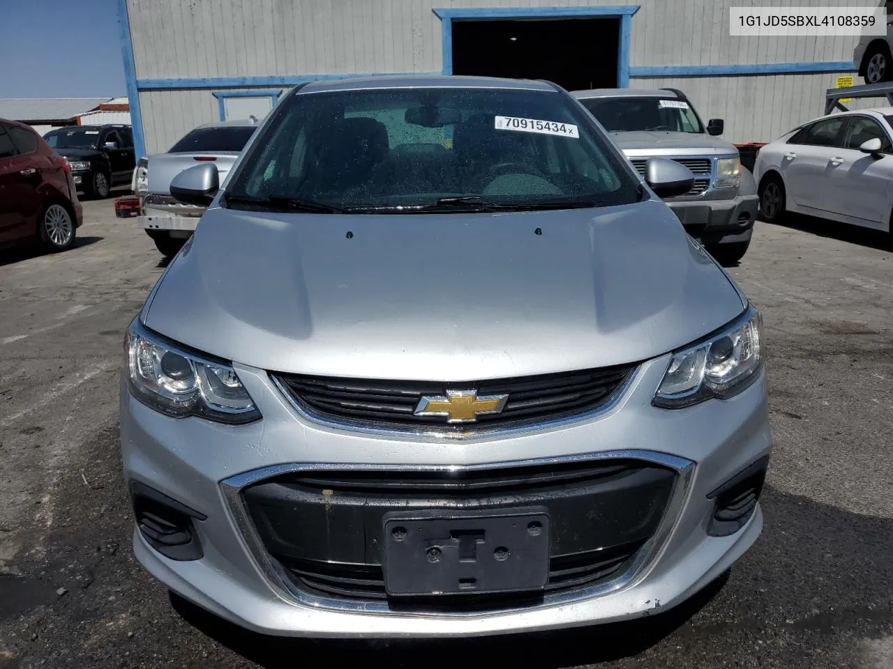 2020 Chevrolet Sonic Lt VIN: 1G1JD5SBXL4108359 Lot: 70915434