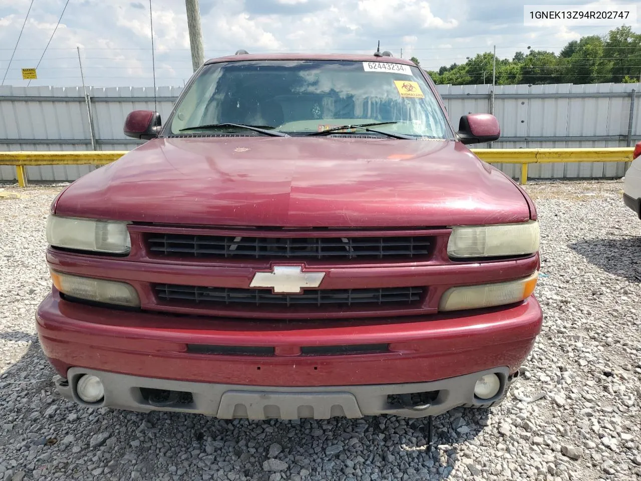 2004 Chevrolet Tahoe K1500 VIN: 1GNEK13Z94R202747 Lot: 62443234