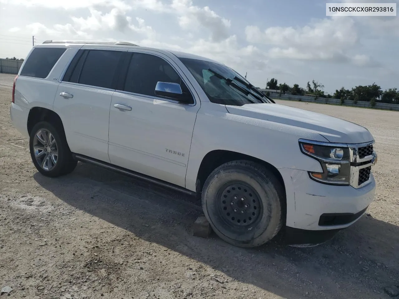 2016 Chevrolet Tahoe C1500 Ltz VIN: 1GNSCCKCXGR293816 Lot: 70004104