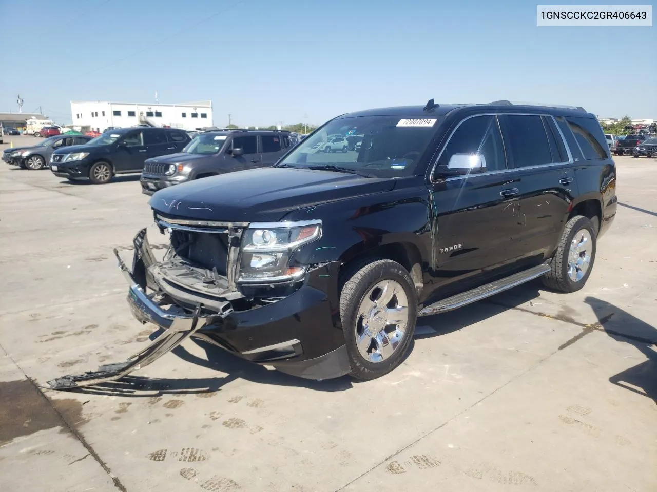 2016 Chevrolet Tahoe C1500 Ltz VIN: 1GNSCCKC2GR406643 Lot: 72007094