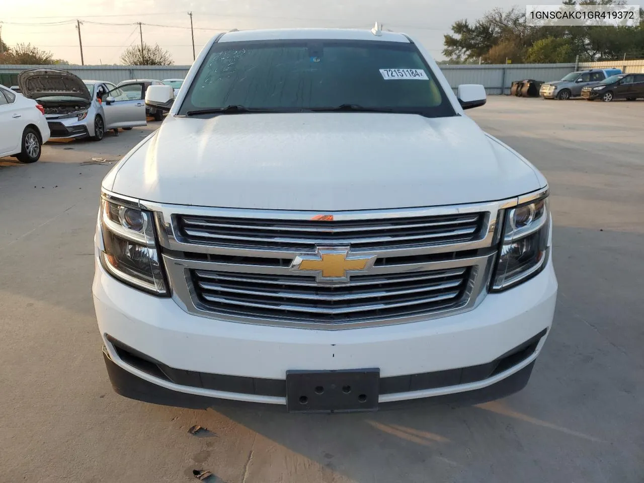 2016 Chevrolet Tahoe C1500 Ls VIN: 1GNSCAKC1GR419372 Lot: 72151184