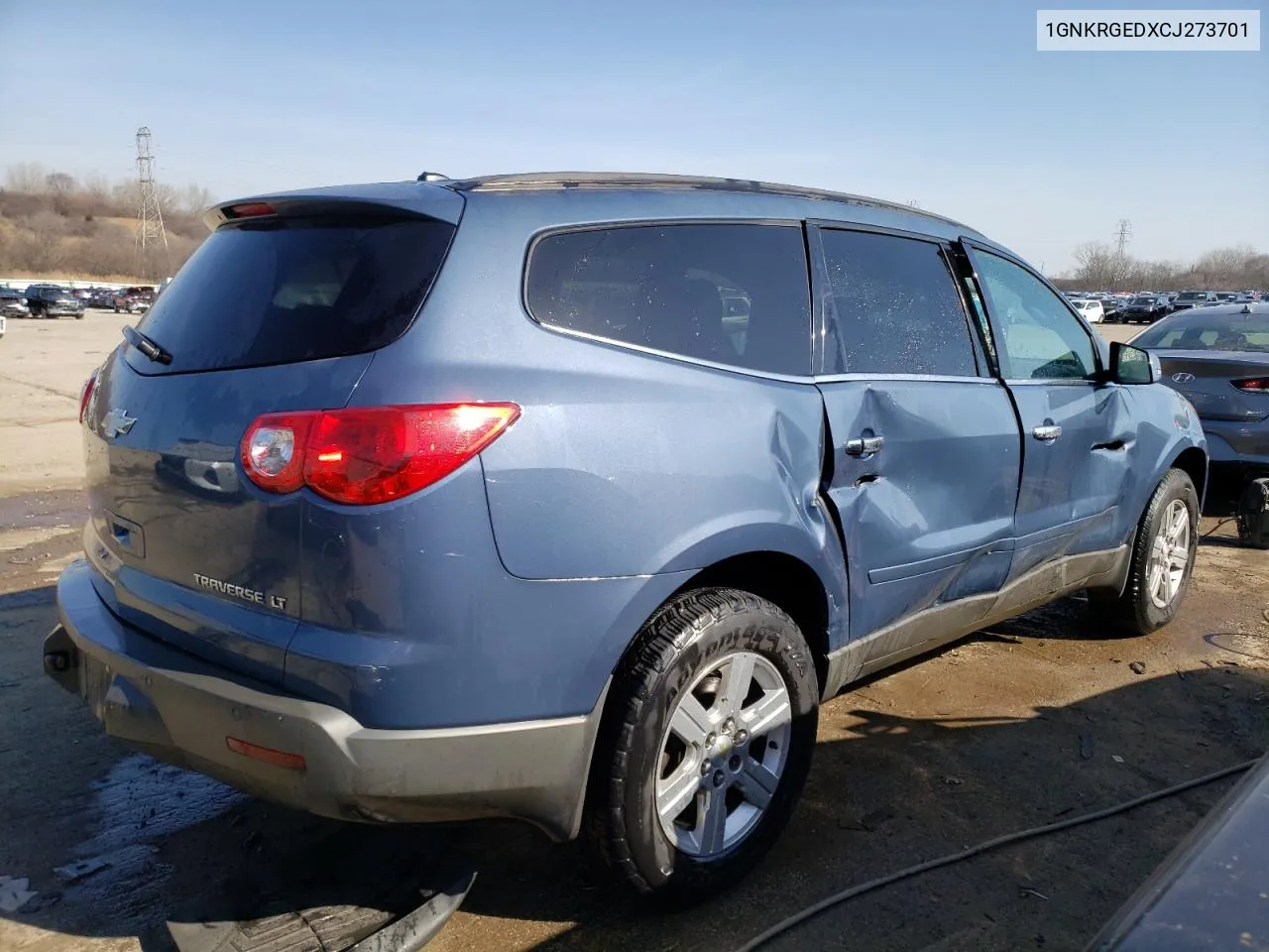 1GNKRGEDXCJ273701 2012 Chevrolet Traverse Lt