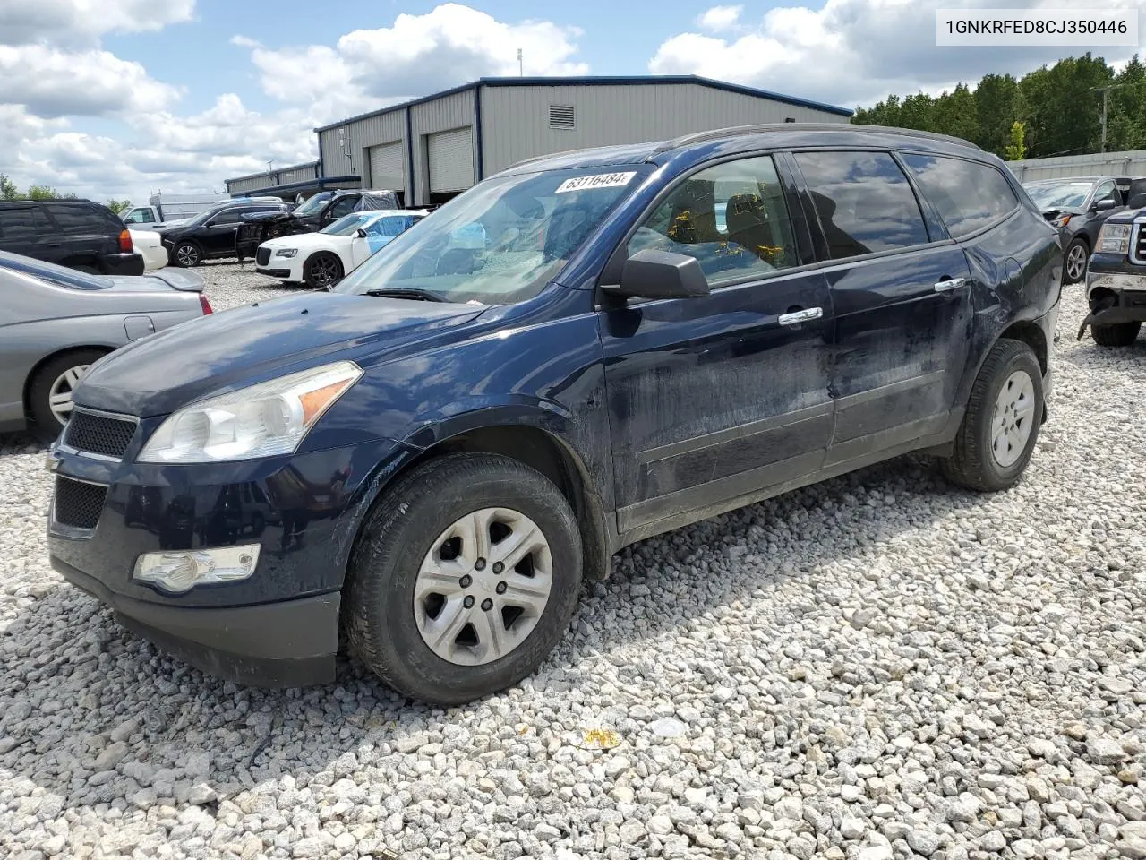 2012 Chevrolet Traverse Ls VIN: 1GNKRFED8CJ350446 Lot: 63116484