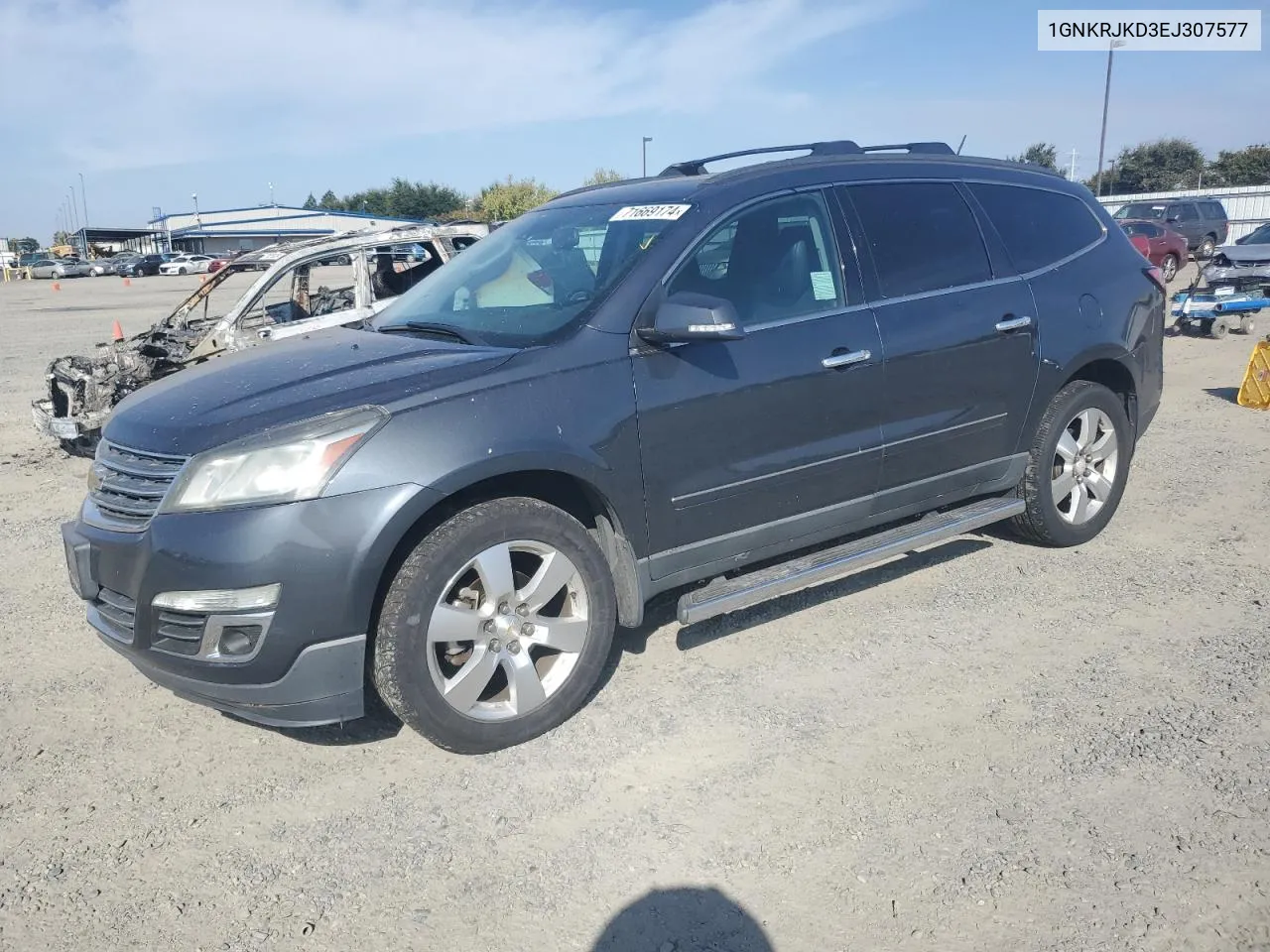 2014 Chevrolet Traverse Ltz VIN: 1GNKRJKD3EJ307577 Lot: 71669174