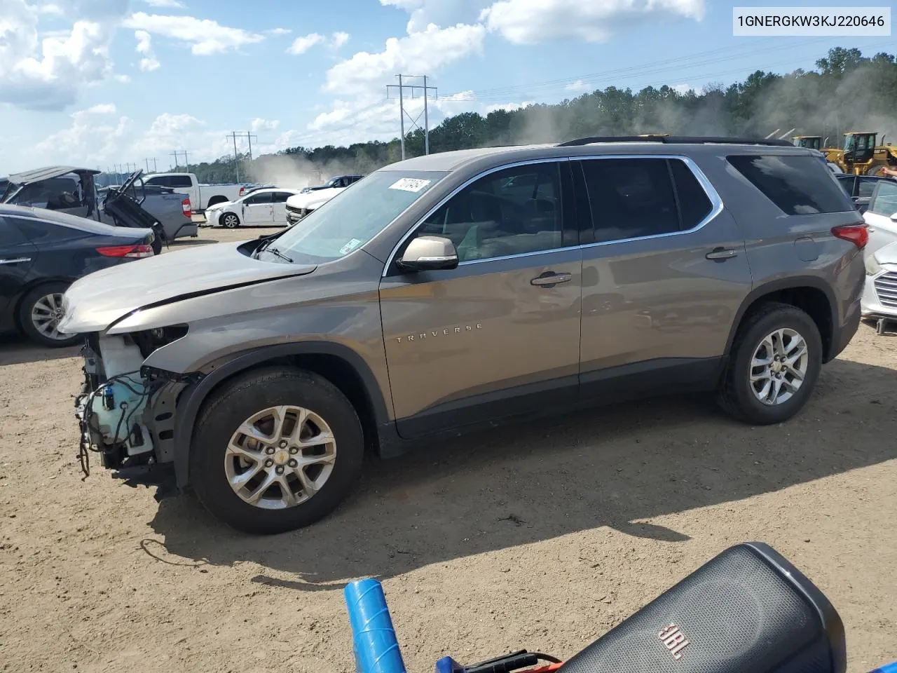 1GNERGKW3KJ220646 2019 Chevrolet Traverse Lt