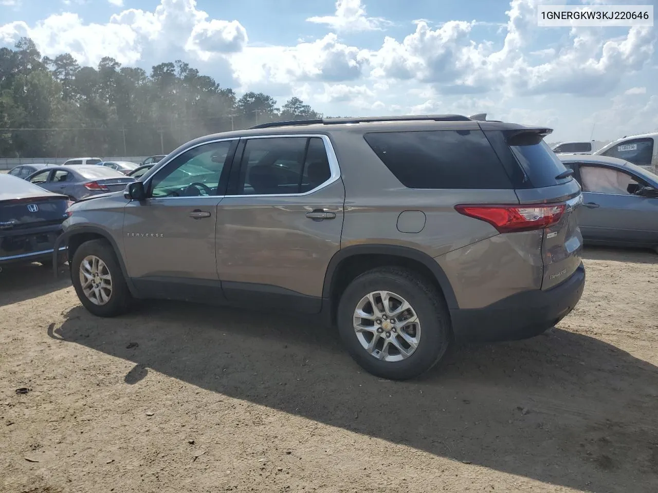 2019 Chevrolet Traverse Lt VIN: 1GNERGKW3KJ220646 Lot: 71070454