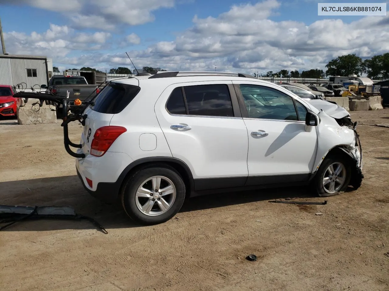 2019 Chevrolet Trax 1Lt VIN: KL7CJLSB6KB881074 Lot: 70436004