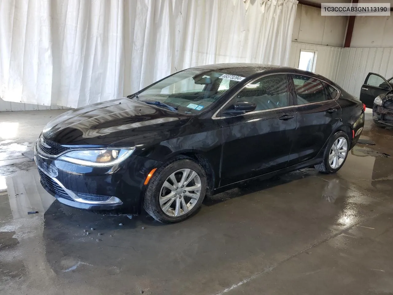 2016 Chrysler 200 Limited VIN: 1C3CCCAB3GN113190 Lot: 69373284