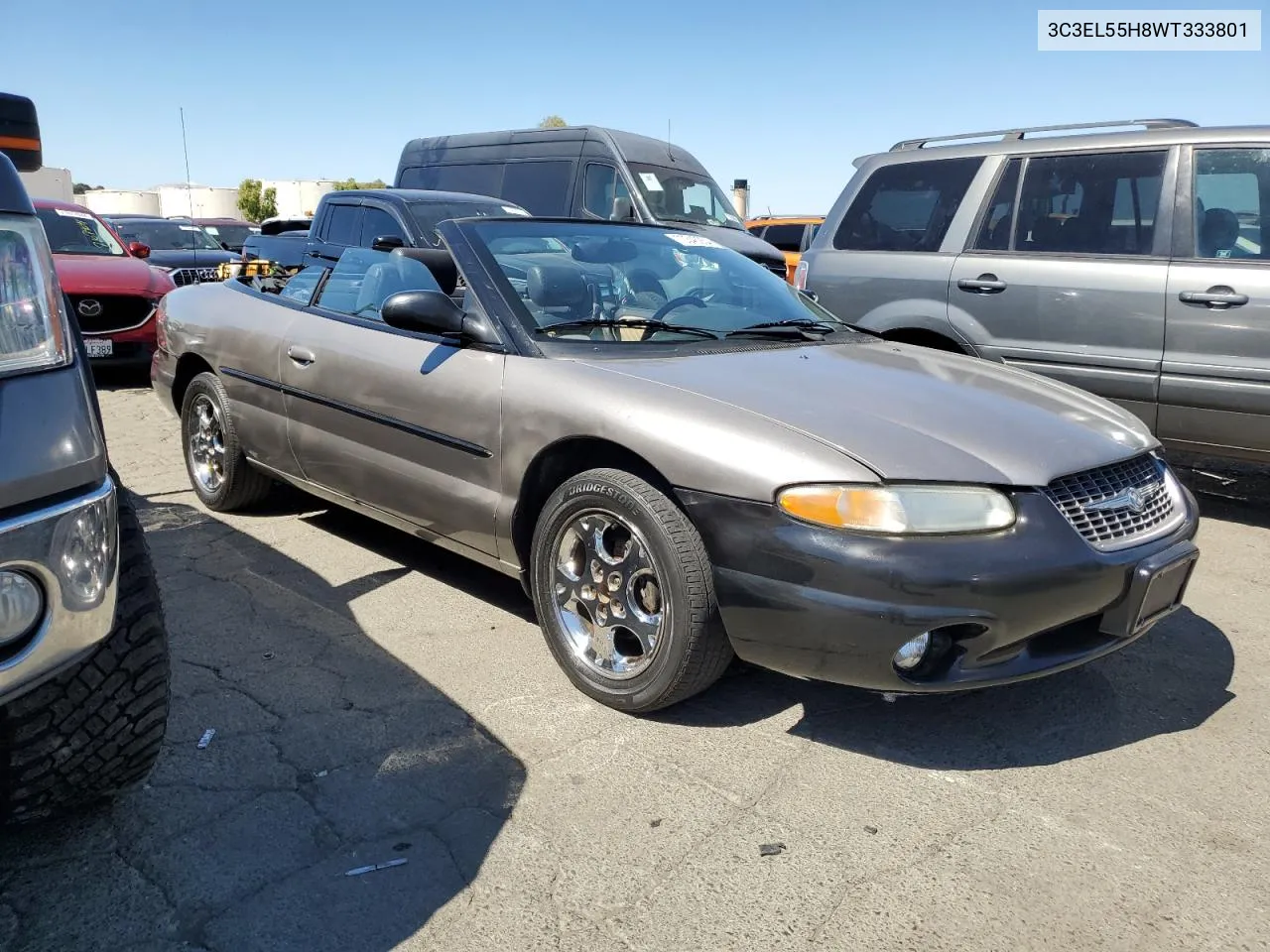 1998 Chrysler Sebring Jxi VIN: 3C3EL55H8WT333801 Lot: 70343934