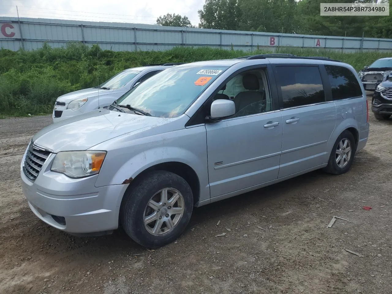 2008 Chrysler Town & Country Touring VIN: 2A8HR54P38R734980 Lot: 57938694