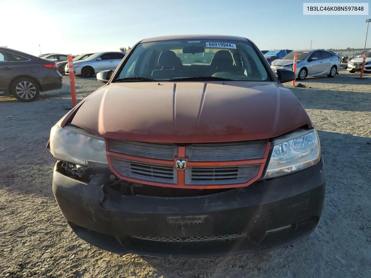 2008 Dodge Avenger Se VIN: 1B3LC46K08N597848 Lot: 66919944